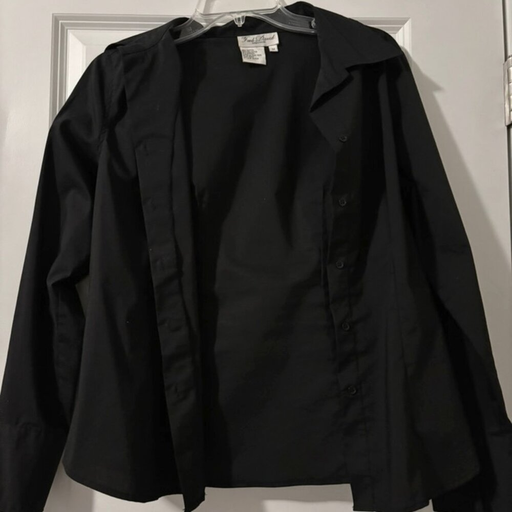 Black Fred David button-down top